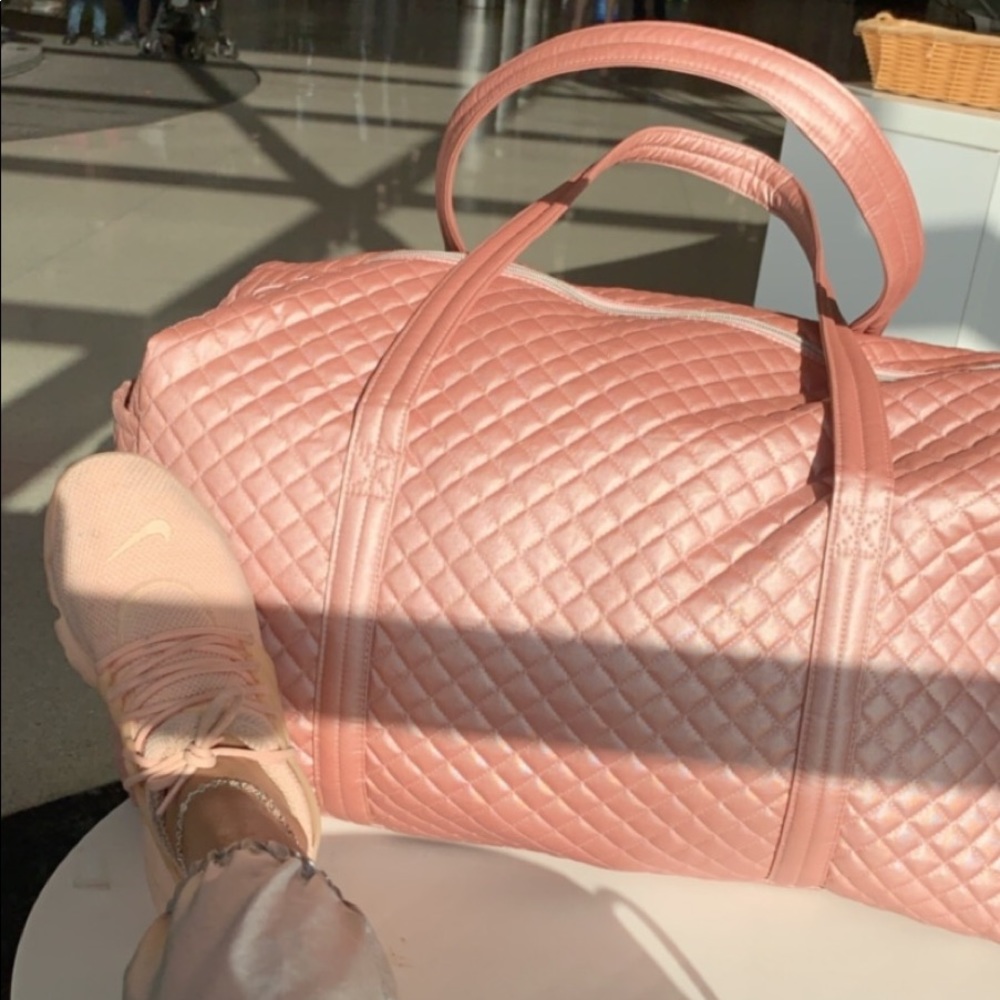 Rose Quartz Vera Bradley duffle bag